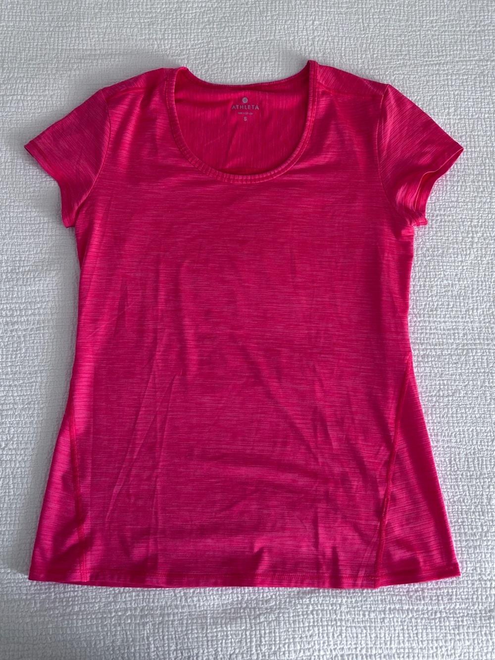 Athleta Bright Pink Scoop Neck Short Sleeve Tee